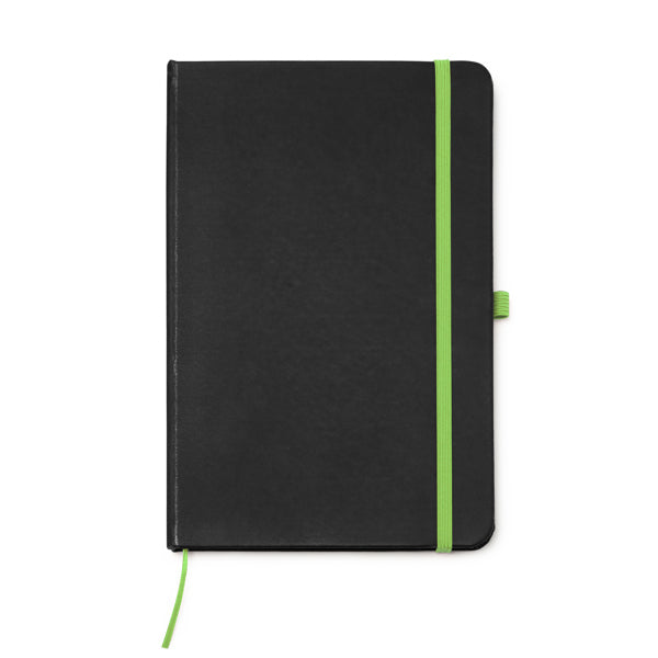 Bloc de notas A5 con tapa rígida de PU negro | PIANA (NB7987)