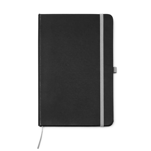 Bloc de notas A5 con tapa rígida de PU negro | PIANA (NB7987)