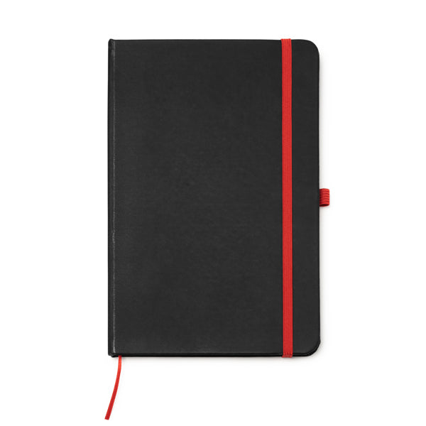 Bloc de notas A5 con tapa rígida de PU negro | PIANA (NB7987)