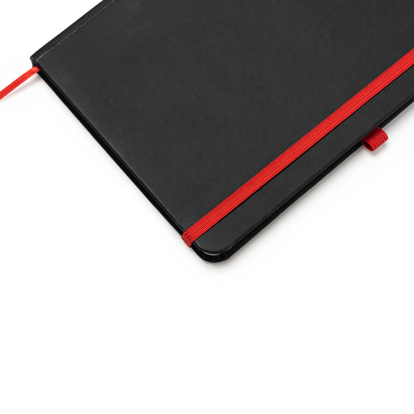 Bloc de notas A5 con tapa rígida de PU negro | PIANA (NB7987)