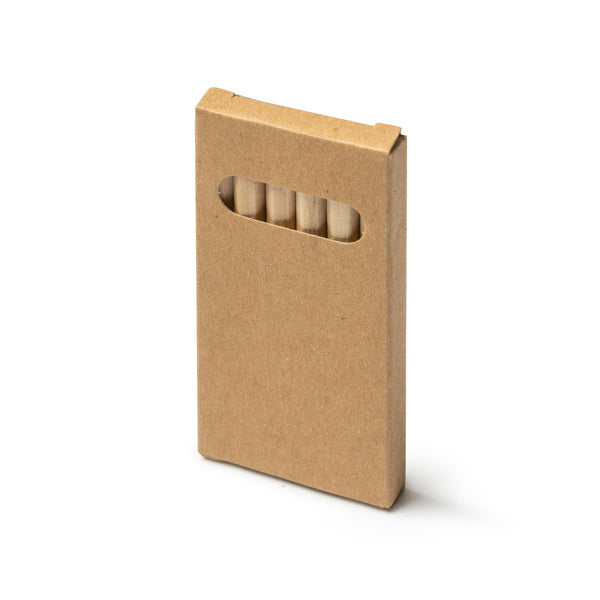 Set de 6 lápices de madera en caja de cartón | AMAZONIA (HW8001)