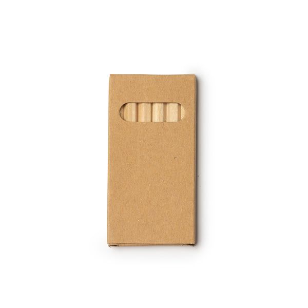 Set de 6 lápices de madera en caja de cartón | AMAZONIA (HW8001)