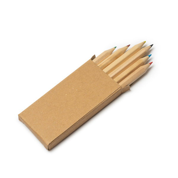 Set de 6 lápices de madera en caja de cartón | AMAZONIA (HW8001)