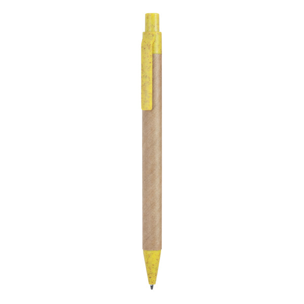 Bolígrafo pulsador hecho en cartón reciclado, con | GROVE (HW8029)