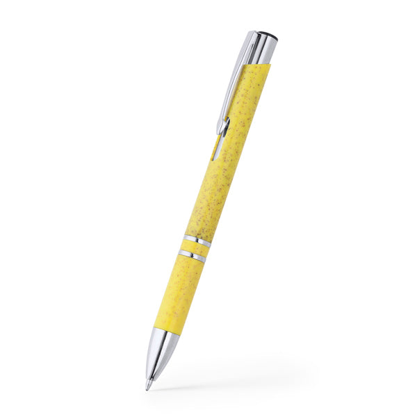 Bolígrafo pulsador de fibra de trigo y ABS con | HAYEDO (HW8030)