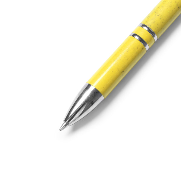 Bolígrafo pulsador de fibra de trigo y ABS con | HAYEDO (HW8030)