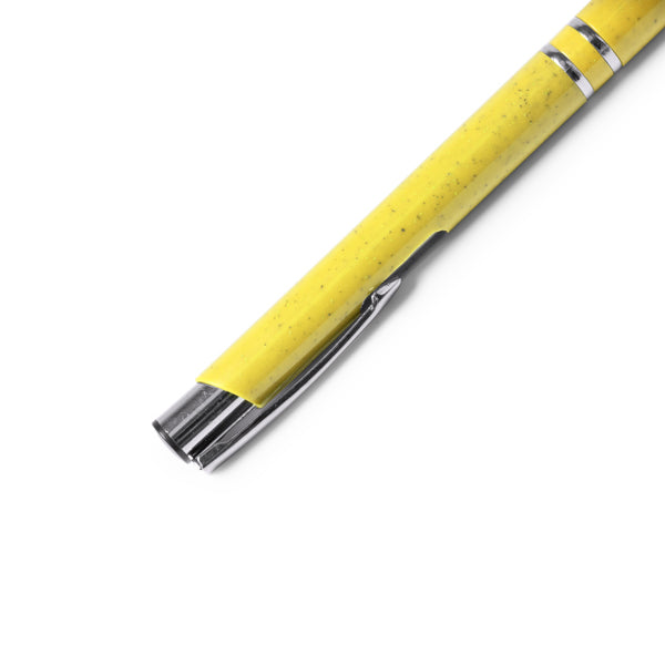 Bolígrafo pulsador de fibra de trigo y ABS con | HAYEDO (HW8030)