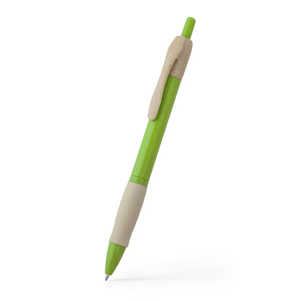 Bolígrafo pulsador de fibra de trigo y ABS con | HANA (HW8032)