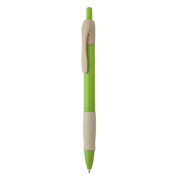 Bolígrafo pulsador de fibra de trigo y ABS con | HANA (HW8032)