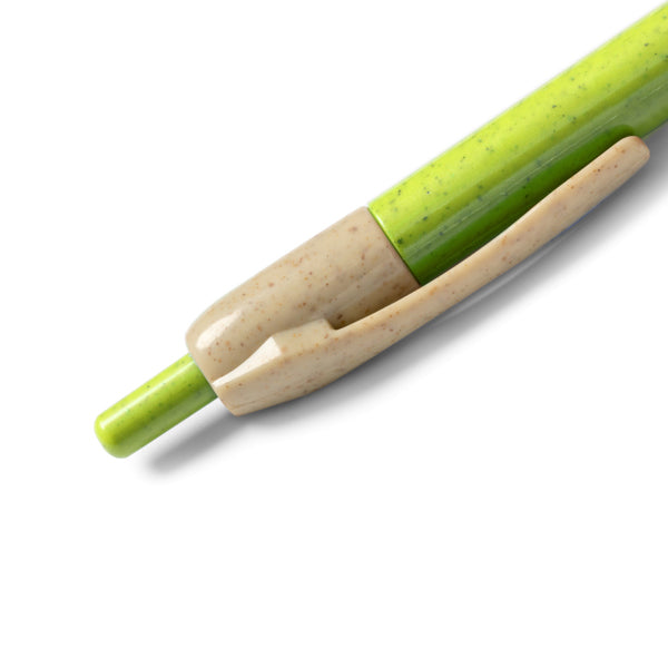 Bolígrafo pulsador de fibra de trigo y ABS con | HANA (HW8032)