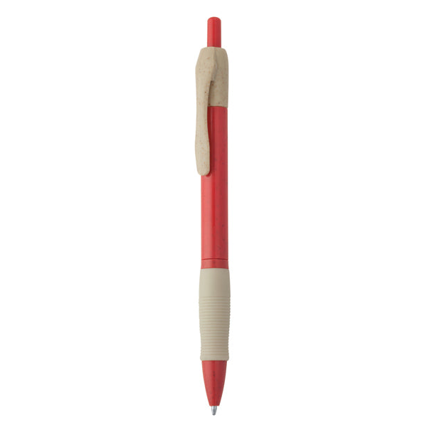 Bolígrafo pulsador de fibra de trigo y ABS con | HANA (HW8032)