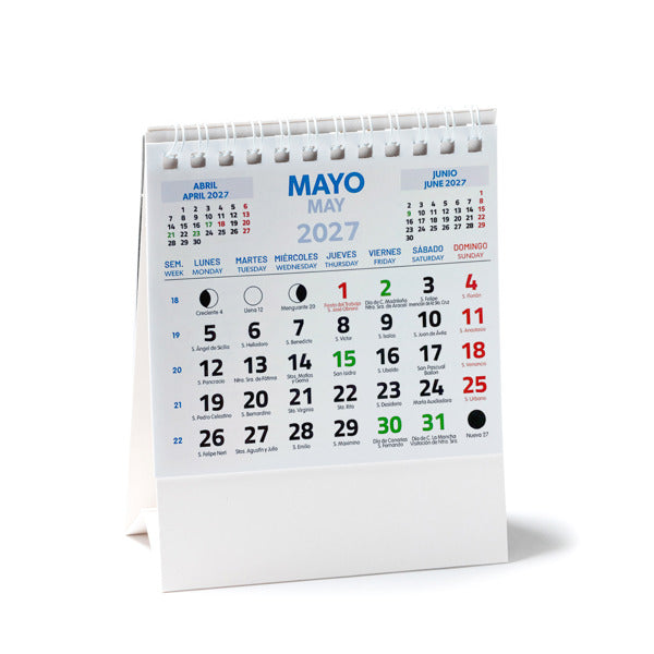Calendario de sobremesa vertical con anillas | DEAN (CN8065)