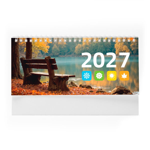 Calendario de sobremesa horizontal con anillas | FLINT (CN8066)