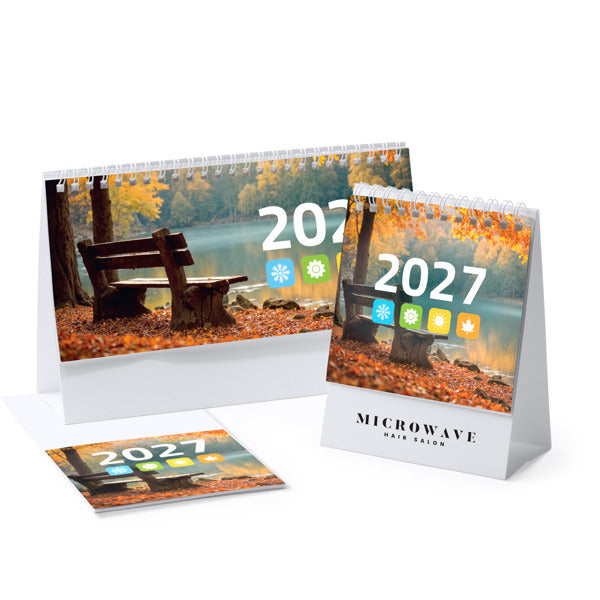 Calendario de sobremesa horizontal con anillas | FLINT (CN8066)
