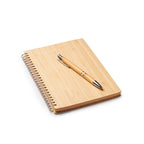 Set libreta A5 y bolígrafo de bambú | GALA (NB8082)