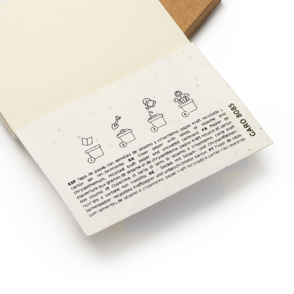 Bloc de notas con cubiertas de papel reciclado y | GARO (NB8085)