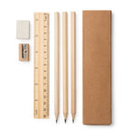 Set de escritura de madera natural presentado en | VERNAK (HW8087)