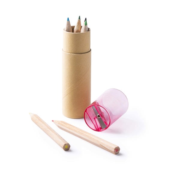 Set de 6 lápices de madera en estuche de cartón | MABEL (LA8089)