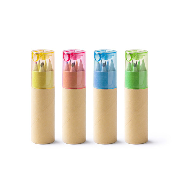 Set de 6 lápices de madera en estuche de cartón | MABEL (LA8089)