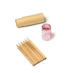 Set de 6 lápices de madera en estuche de cartón | MABEL (LA8089)