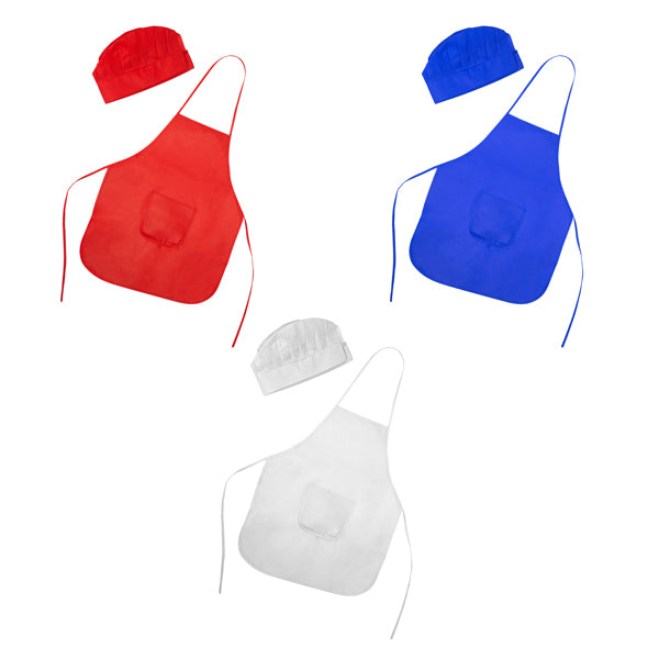 Set de delantal y gorro elaborado en non-woven en | JAMIE (DE9133)
