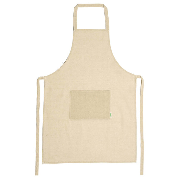 Delantal 100% algodón orgánico con bolsillo | OLIVER (DE9135)